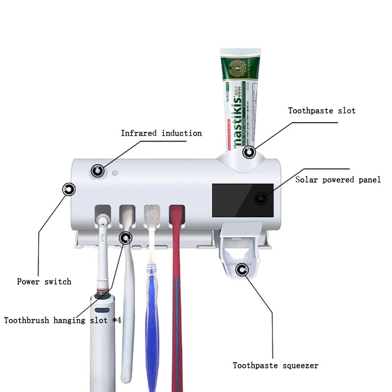 CleanBrush UV: Esterilizador y Soporte para Cepillo