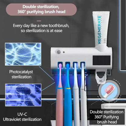 CleanBrush UV: Esterilizador y Soporte para Cepillo